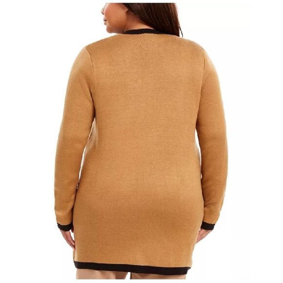 Anne Klein Plus Size Collared Cardigan - Picture 2 of 7